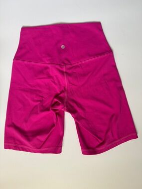 Yogalicious High-Waist Bike Shorts in Fuchsia